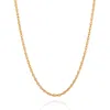 Nellou Jewellery Women's Rope Chain Necklace Gold Plated Sterling Silver - Short