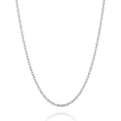 Nellou Jewellery Women's Rope Chain Necklace Sterling Silver - Long
