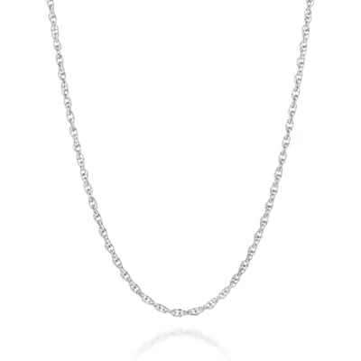 Nellou Jewellery Women's Rope Chain Necklace Sterling Silver - Short