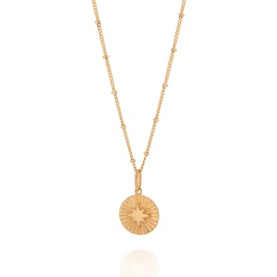 Nellou Jewellery Women's Shining Star Necklace Gold Plated Sterling Silver