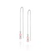 Nellou Jewellery Women's Silver / Pink Fall Birthstone Earrings October Pink Opal Sterling Silver In Multi