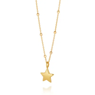 Nellou Jewellery Women's Star Charm Necklace Gold Plated Sterling Silver