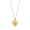 Nellou Jewellery Women's Starlight Heart Locket Necklace Gold Plated Sterling Silver