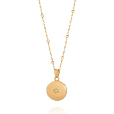 Nellou Jewellery Women's Starlight Keepsake Locket Gold Plated Sterling Silver