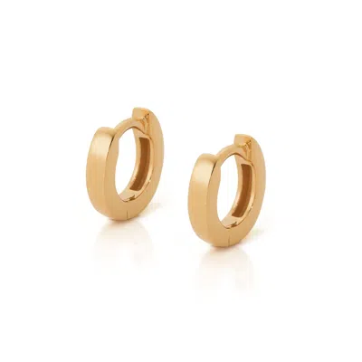 Nellou Jewellery Women's Timeless Huggie Earrings Gold Plated Sterling Silver