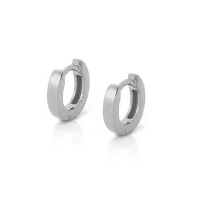 Nellou Jewellery Women's Timeless Huggie Earrings Sterling Silver