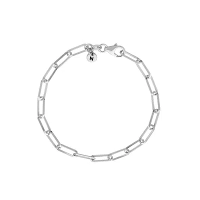 Nellou Jewellery Women's Triangular Paperclip Bracelet Sterling Silver