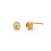 Nellou Jewellery Women's Yellow / Orange Citrine Mini Gem Dot November Birthstone Earrings Gold Plated Sterling Silve
