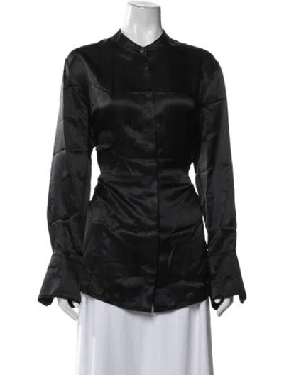 Pre-owned Nells Nelson Long Sleeve Top In Black