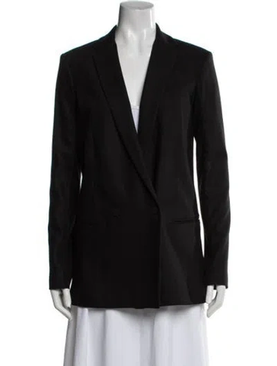 Pre-owned Nells Nelson Virgin Wool Blazer In Black