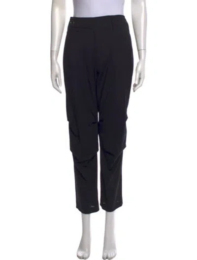 Pre-owned Nells Nelson Virgin Wool Straight Leg Pants In Black
