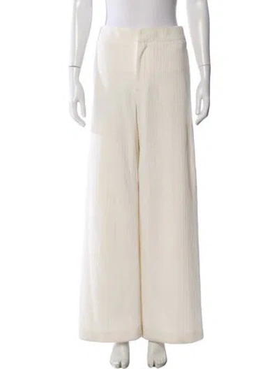 Pre-owned Nells Nelson Virgin Wool Wide Leg Pants In Neutral