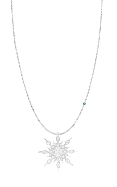 Nelly Rojas 18k White Gold Mini Eternity Diamond Necklace