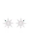 Nelly Rojas 18k White Gold Mini Eternity Diamond Studd Earrings