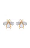 Nelly Rojas 18k Yellow Gold Abeja Real Crystal Quartz Earrings