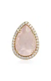 Nelly Rojas 18k Yellow Gold Antares Rose Quartz Ring In Gold