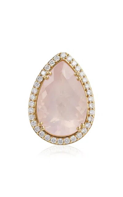 Nelly Rojas 18k Yellow Gold Antares Rose Quartz Ring