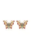 Nelly Rojas 18k Yellow Gold Butterfly Iris Earrings