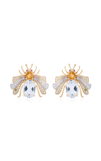 Nelly Rojas 18k Yellow Gold Candy Crystal Quartz Earrings