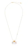 Nelly Rojas 18k Yellow Gold Candy Crystal Quartz Necklace