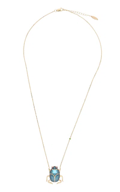 Nelly Rojas 18k Yellow Gold Delirio Beetle Topaz Necklace