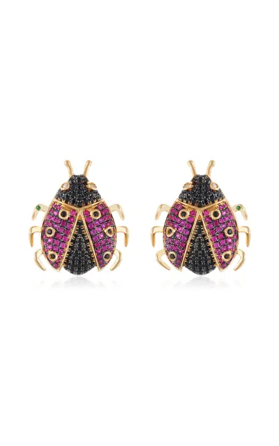 Nelly Rojas 18k Yellow Gold Gran Mariquita Earrings