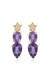 Nelly Rojas 18k Yellow Gold Grape Star Earrings