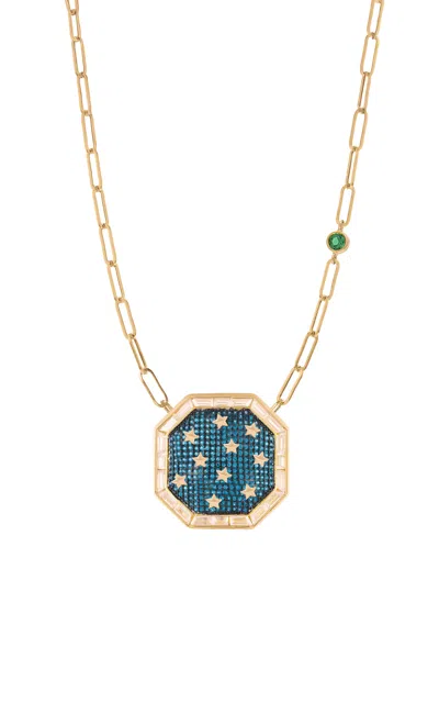 Nelly Rojas 18k Yellow Gold Sabah Topaz And Diamond Necklace
