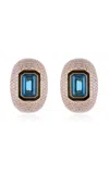 Nelly Rojas 18k Yellow Gold Sublime Diamond And Topaz Hoops