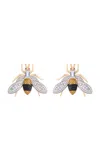 Nelly Rojas 18k Yellow Gold Véspula Yellow Topaz And Onyx Earrings