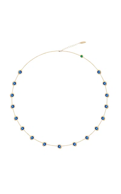 Nelly Rojas 18k Yellow Gold Vega London Blue Necklace