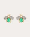 Nelly Rojas Women's Abejas Real Stud Earrings In Green