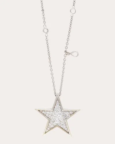 Nelly Rojas Women's Diamond & 18k White Gold Polar Star Pendant Necklace