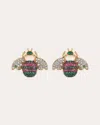 Nelly Rojas Women's Diamond & Gemstone 18k Gold Apis Stud Earrings
