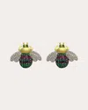 Nelly Rojas Women's Emerald & Ruby 18k Gold Mini Apis Stud Earrings