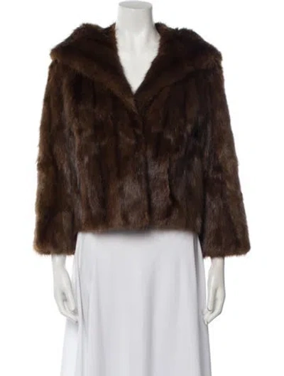 Pre-owned Nelson Furs Fur Faux Fur Jacket In Brown