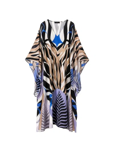 Nema Graphic-print V-neck Dress In Multi