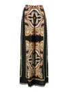 Nema Multicolor Pants With Wide-leg Design And All-over Printed Motif In Viscose Woman