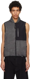 Nemen Gray Paneled Vest In 223 Medium Grey Blac