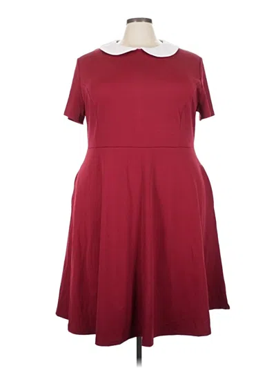 Pre-owned Nemidor Casual Dress In Burgundy