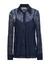 Nenah Woman Shirt Navy Size Xl Viscose, Nylon In Navy