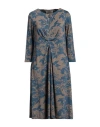 Nenè Woman Midi Dress Slate Blue Size 14 Viscose, Elastane In Blue