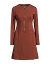 Nenè Woman Mini Dress Brown Size 8 Viscose, Polyamide, Elastane In Brown