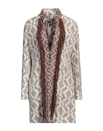 Nenè Woman Overcoat & Trench Coat Cream Size 10 Cotton, Polyamide In White