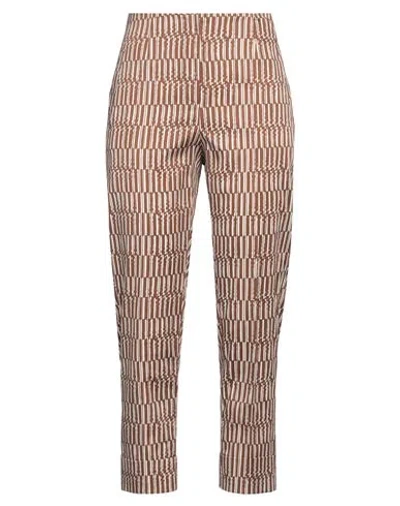 Nenè Woman Pants Brown Size 10 Cotton, Polyamide, Elastane