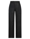 Nenè Woman Pants Charcoal Size 6 Linen In Grey