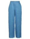 Nenè Woman Pants Pastel Blue Size 2 Linen