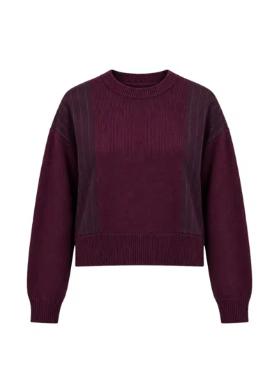 Nenette Michel Crew-neck Sweater In 퍼플