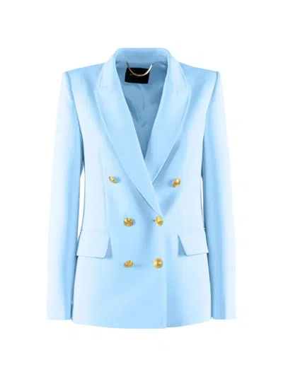 Nenette Baila Double-breasted Blazer In Blue