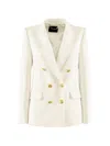 Nenette Baila Double-breasted Buttoned Blazer In Neutral
